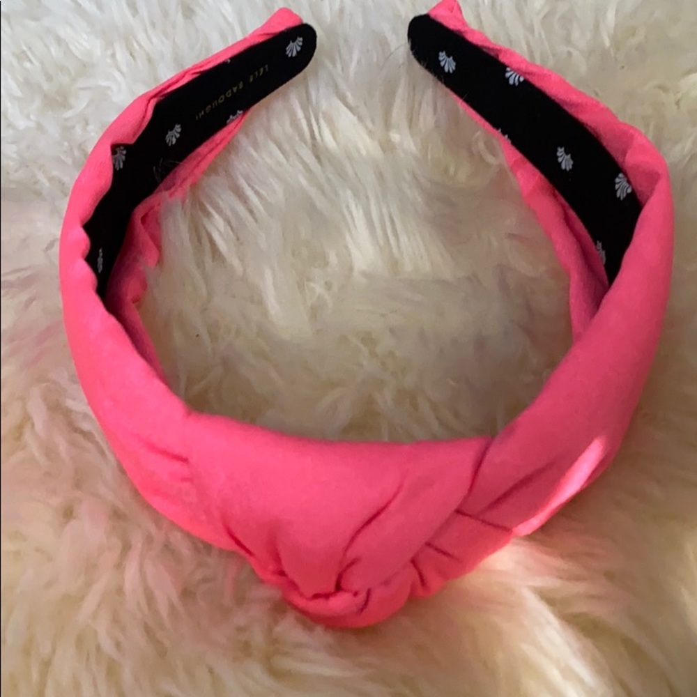 Lele Sadoughi Bright Pink Silk Headband